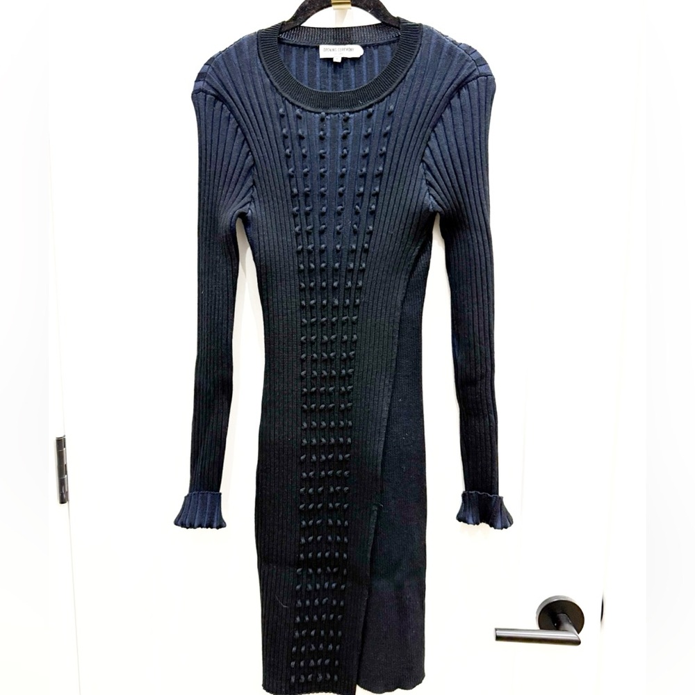 Opening Ceremony Dark Blue/ Black Textured Knit Dress Medium